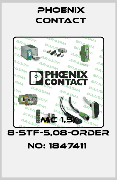 MC 1,5/ 8-STF-5,08-ORDER NO: 1847411  Phoenix Contact