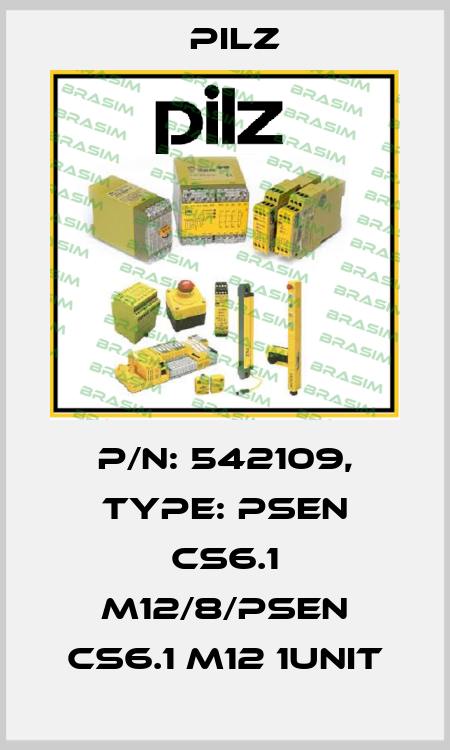 p/n: 542109, Type: PSEN cs6.1 M12/8/PSEN cs6.1 M12 1unit Pilz