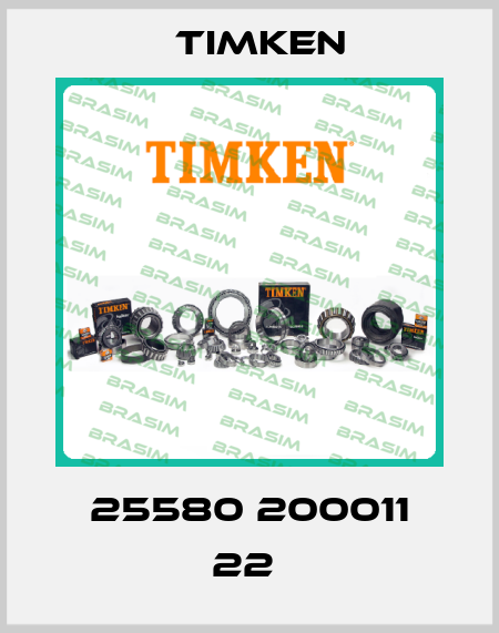 25580 200011 22  Timken