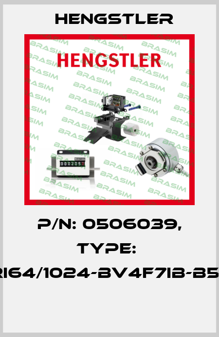 P/N: 0506039, Type:  RI64/1024-BV4F7IB-B5-I  Hengstler