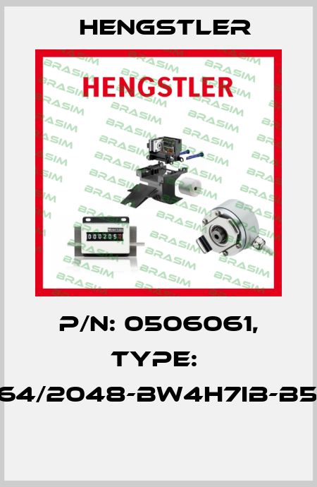 P/N: 0506061, Type:  RI64/2048-BW4H7IB-B5-O  Hengstler