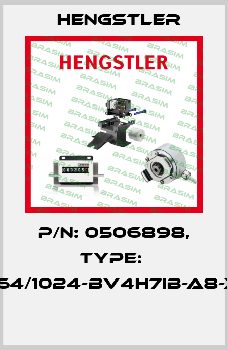 P/N: 0506898, Type:  RI64/1024-BV4H7IB-A8-X0  Hengstler