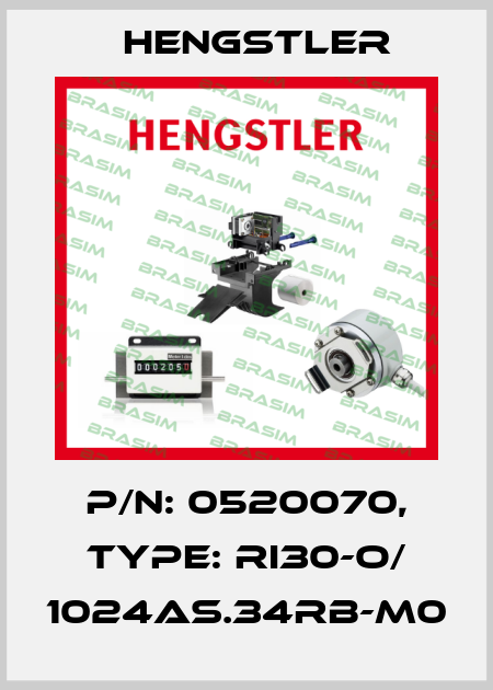 p/n: 0520070, Type: RI30-O/ 1024AS.34RB-M0 Hengstler