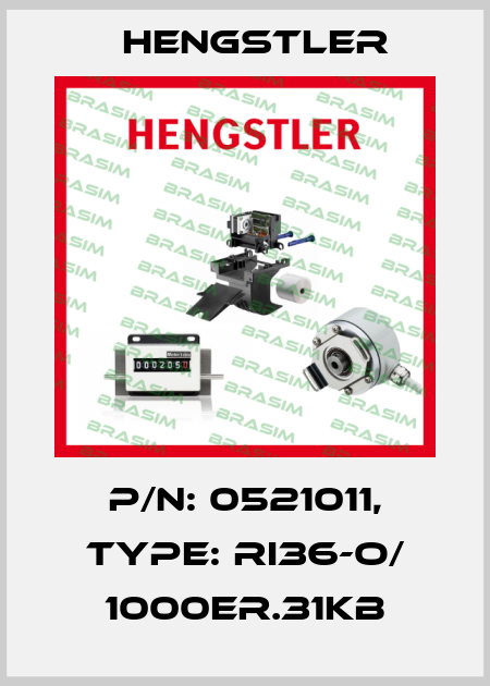 p/n: 0521011, Type: RI36-O/ 1000ER.31KB Hengstler
