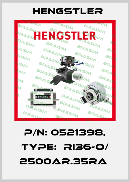 P/N: 0521398, Type:  RI36-O/ 2500AR.35RA  Hengstler