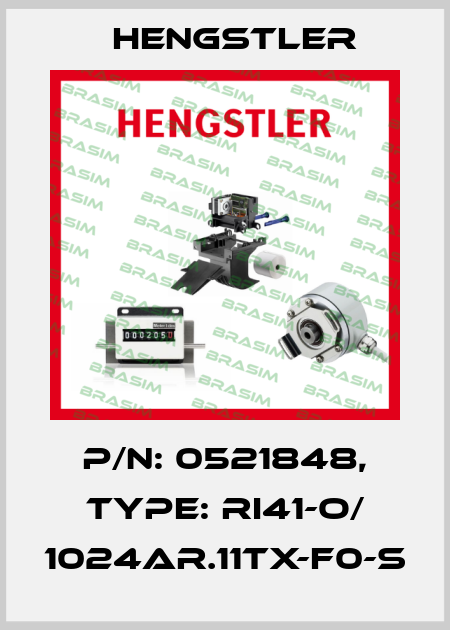 p/n: 0521848, Type: RI41-O/ 1024AR.11TX-F0-S Hengstler