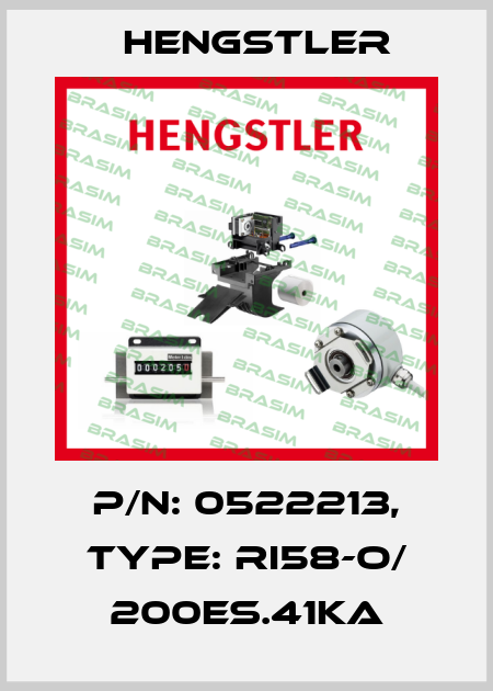 p/n: 0522213, Type: RI58-O/ 200ES.41KA Hengstler