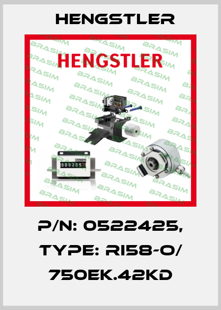 p/n: 0522425, Type: RI58-O/ 750EK.42KD Hengstler