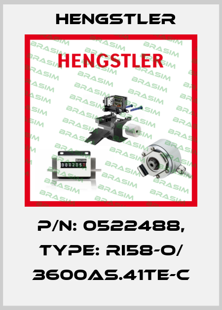 p/n: 0522488, Type: RI58-O/ 3600AS.41TE-C Hengstler