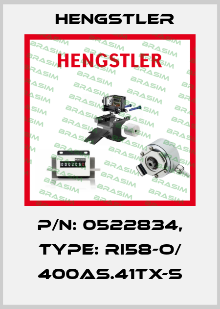 p/n: 0522834, Type: RI58-O/ 400AS.41TX-S Hengstler