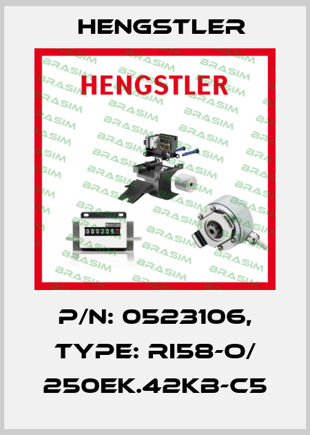 p/n: 0523106, Type: RI58-O/ 250EK.42KB-C5 Hengstler
