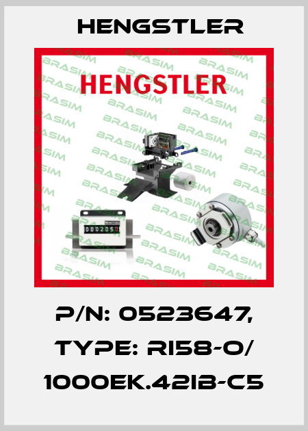 p/n: 0523647, Type: RI58-O/ 1000EK.42IB-C5 Hengstler