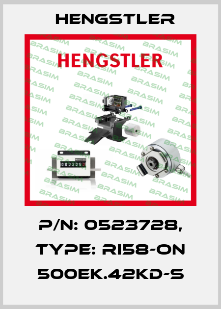 p/n: 0523728, Type: RI58-ON 500EK.42KD-S Hengstler
