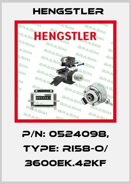 p/n: 0524098, Type: RI58-O/ 3600EK.42KF Hengstler