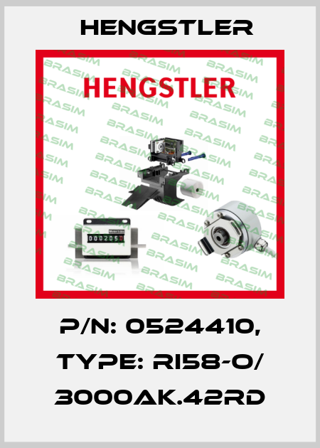 p/n: 0524410, Type: RI58-O/ 3000AK.42RD Hengstler
