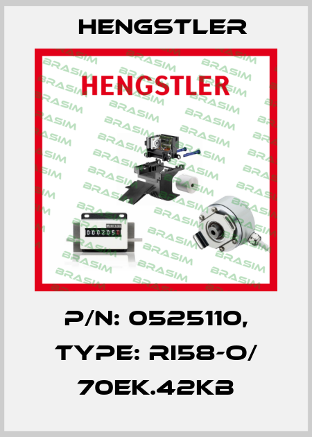p/n: 0525110, Type: RI58-O/ 70EK.42KB Hengstler