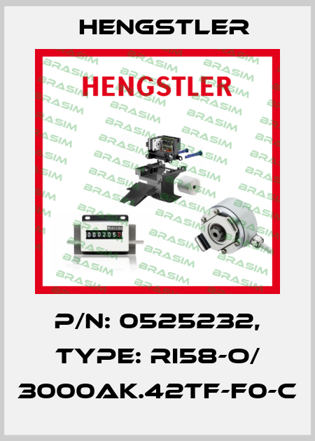 p/n: 0525232, Type: RI58-O/ 3000AK.42TF-F0-C Hengstler