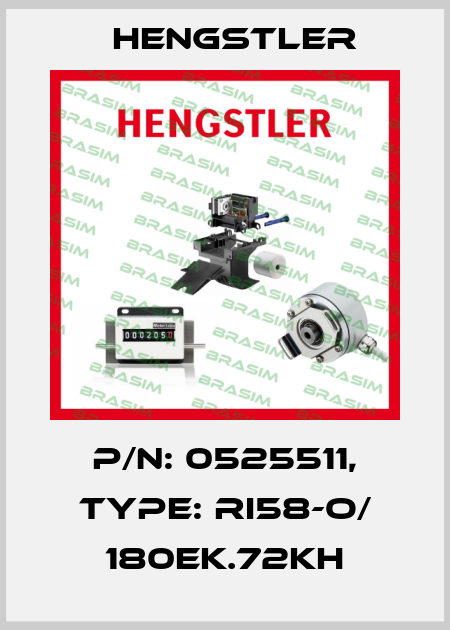 p/n: 0525511, Type: RI58-O/ 180EK.72KH Hengstler