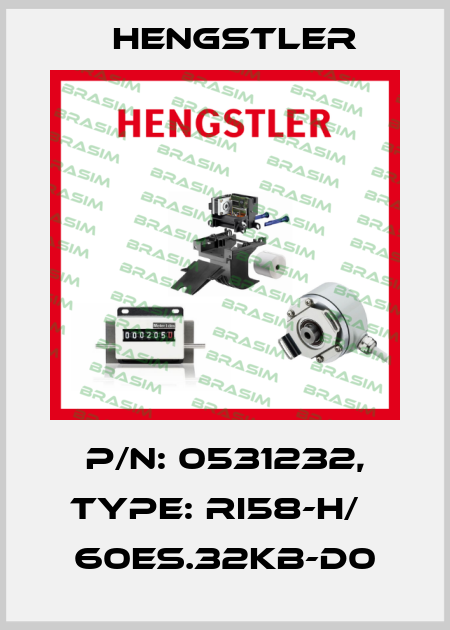 p/n: 0531232, Type: RI58-H/   60ES.32KB-D0 Hengstler