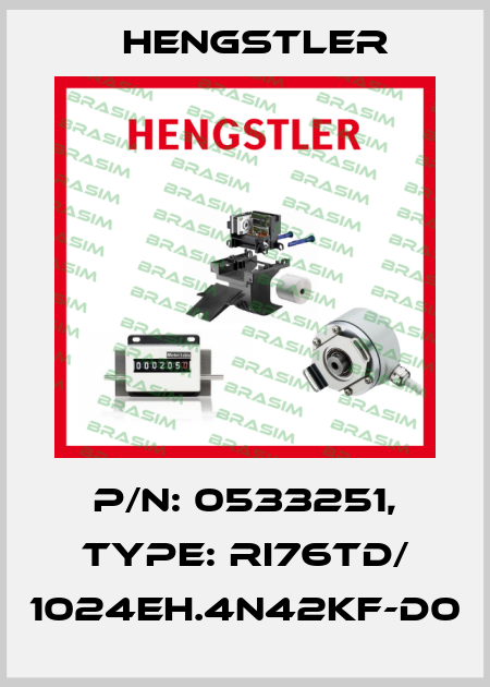 p/n: 0533251, Type: RI76TD/ 1024EH.4N42KF-D0 Hengstler