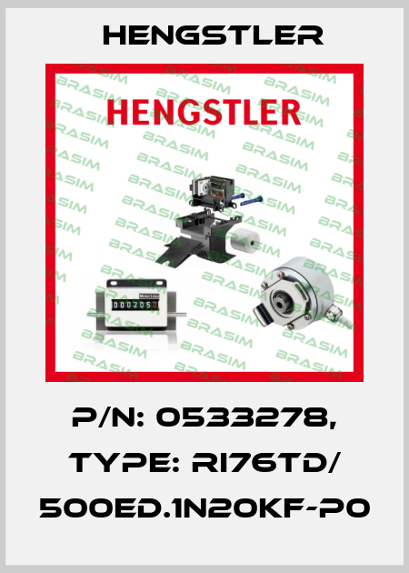 p/n: 0533278, Type: RI76TD/ 500ED.1N20KF-P0 Hengstler