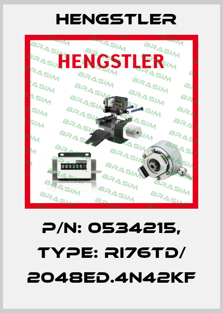p/n: 0534215, Type: RI76TD/ 2048ED.4N42KF Hengstler