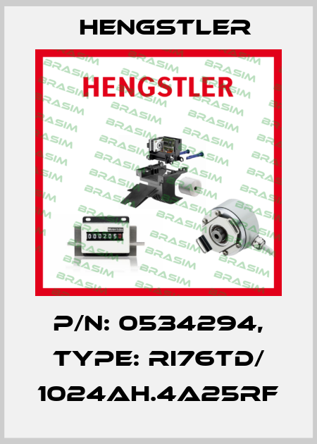 p/n: 0534294, Type: RI76TD/ 1024AH.4A25RF Hengstler