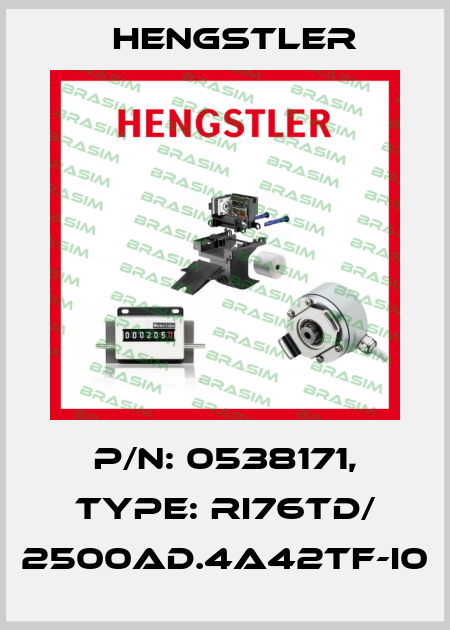 p/n: 0538171, Type: RI76TD/ 2500AD.4A42TF-I0 Hengstler