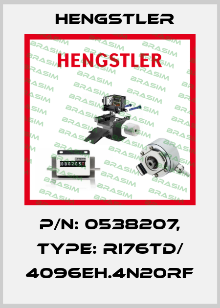 p/n: 0538207, Type: RI76TD/ 4096EH.4N20RF Hengstler