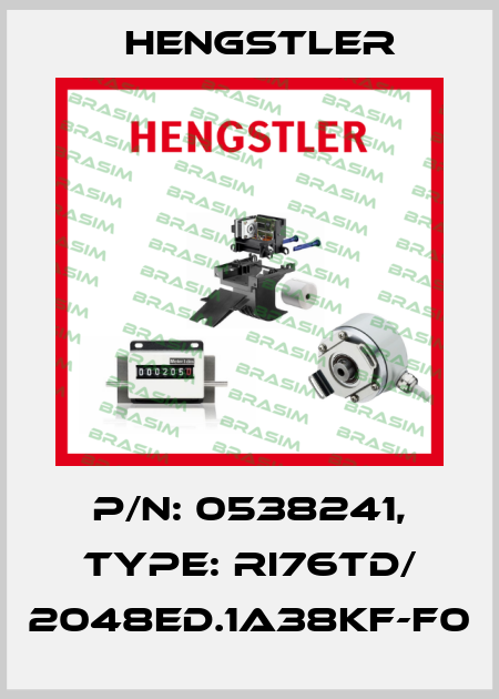 p/n: 0538241, Type: RI76TD/ 2048ED.1A38KF-F0 Hengstler