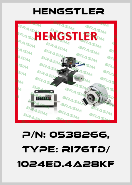 p/n: 0538266, Type: RI76TD/ 1024ED.4A28KF Hengstler