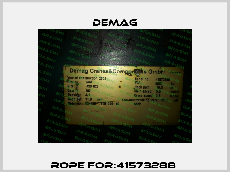 ROPE FOR:41573288  Demag