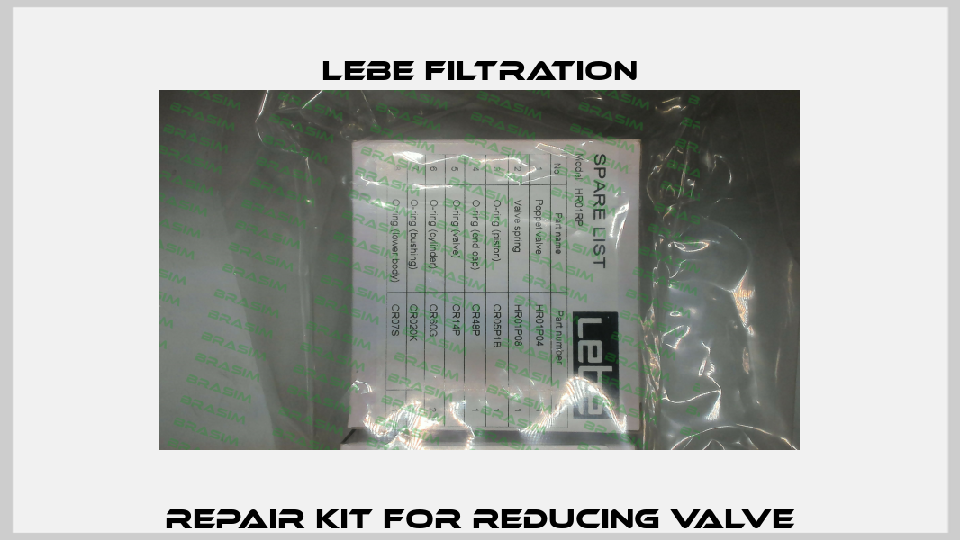 Repair Kit for Reducing Valve Lebe Filtration