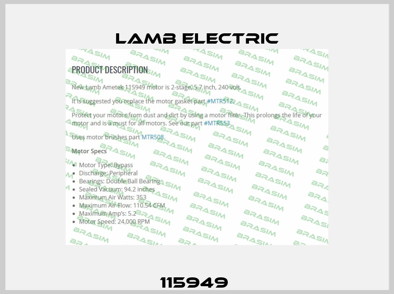 115949  Lamb Electric