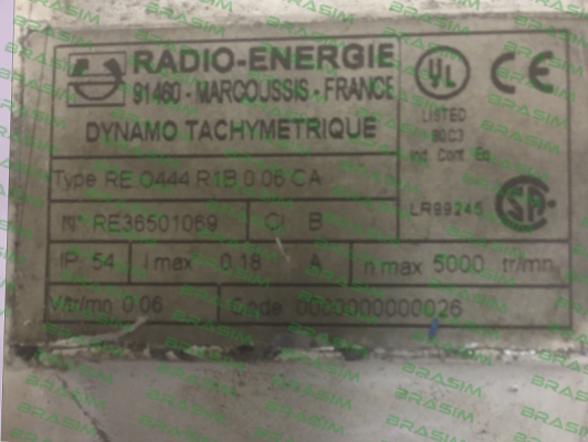 RE O444 R1B 0 06 CA   Radio Energie