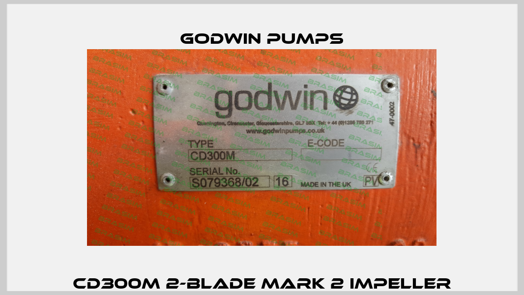 CD300M 2-Blade Mark 2 Impeller Godwin Pumps
