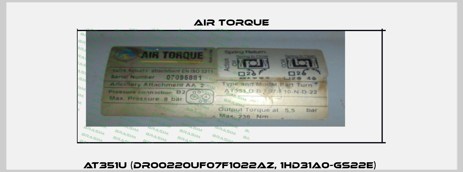 AT351U (DR00220UF07F1022AZ, 1HD31A0-GS22E)  Air Torque