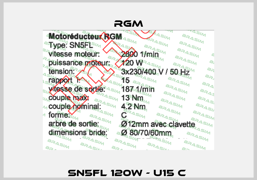 SN5FL 120W - U15 C  Rgm