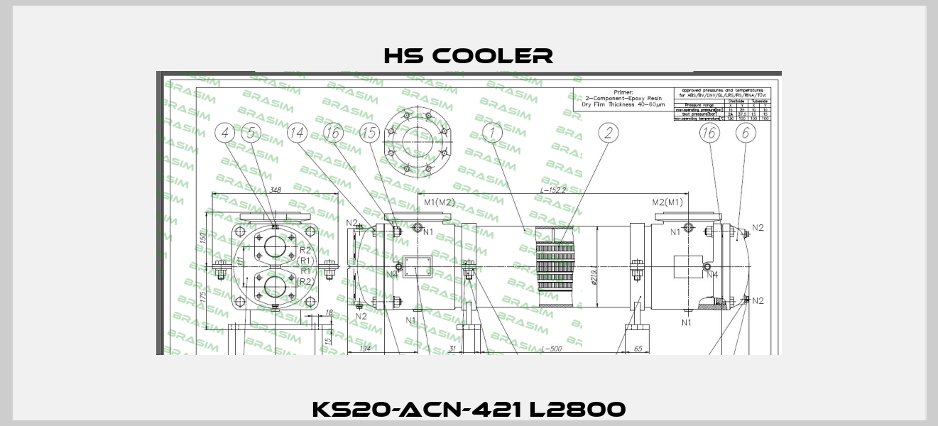KS20-ACN-421 L2800 HS Cooler