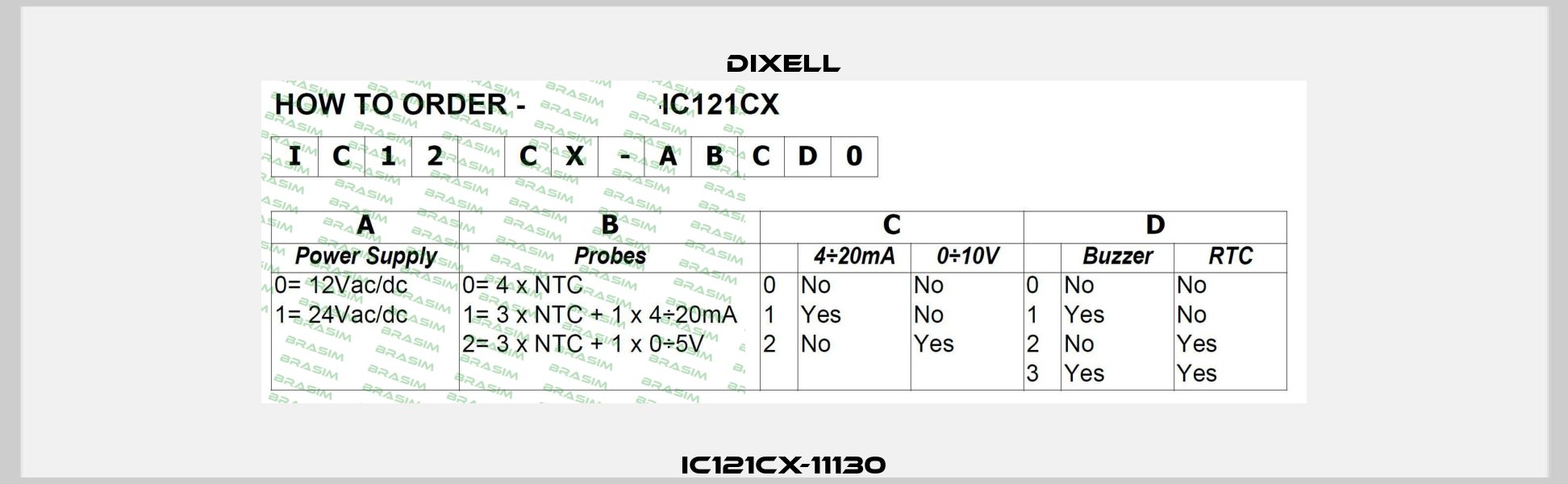 IC121CX-11130 Dixell