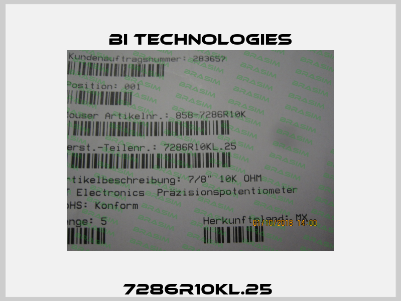 7286R10KL.25  BI Technologies