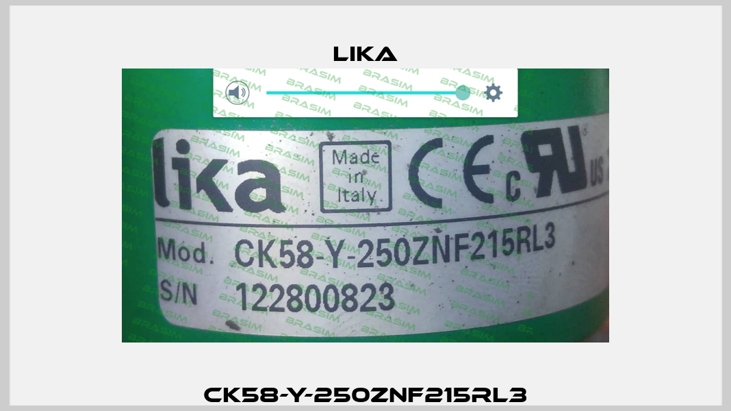 CK58-Y-250ZNF215RL3 Lika