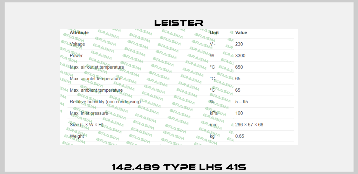 142.489 Type LHS 41S Leister