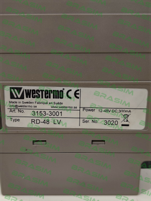 P/N: 3153-3001 Type: RD-48 LV Westermo