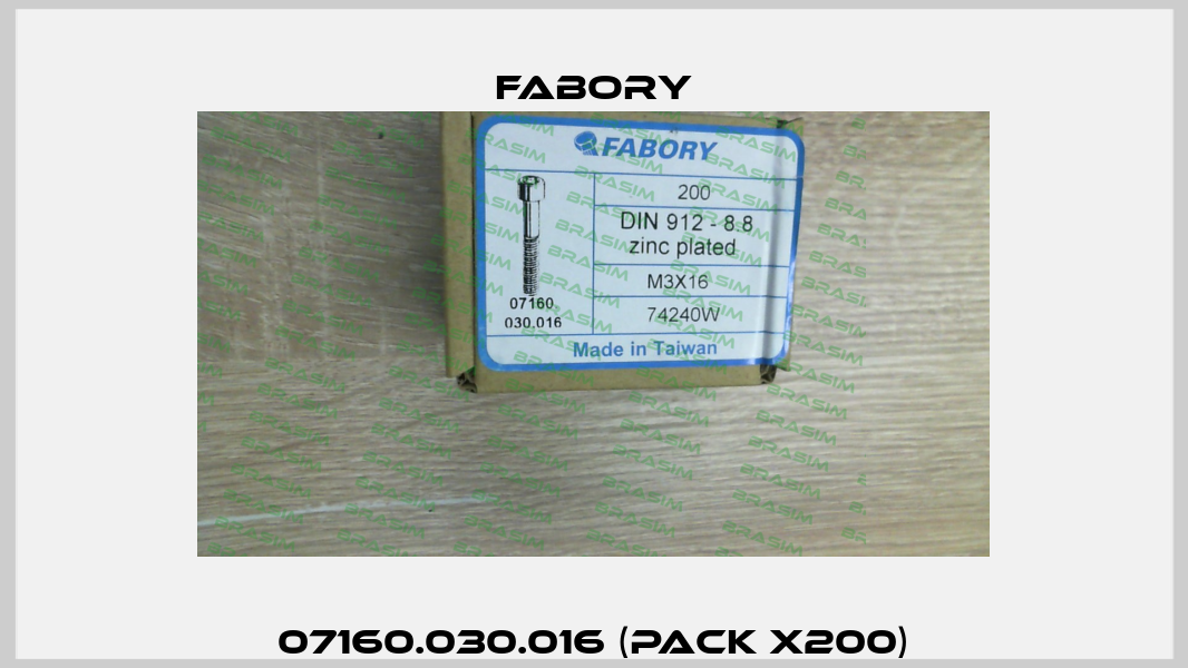 07160.030.016 (pack x200) Fabory
