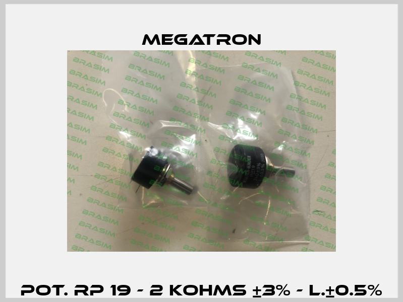 POT. RP 19 - 2 KOHMS ±3% - L.±0.5% Megatron
