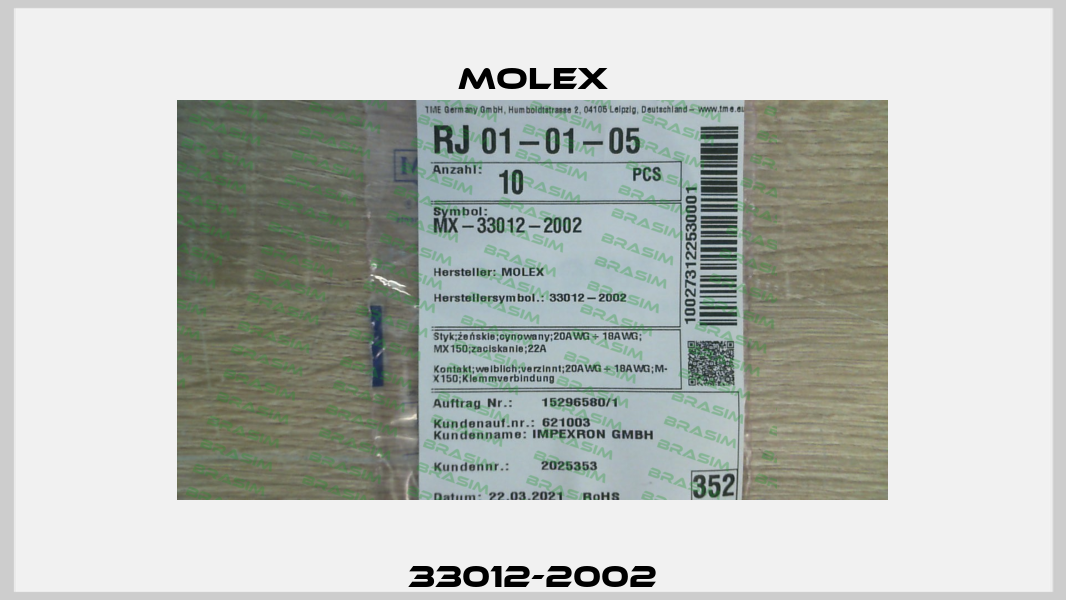 33012-2002 Molex