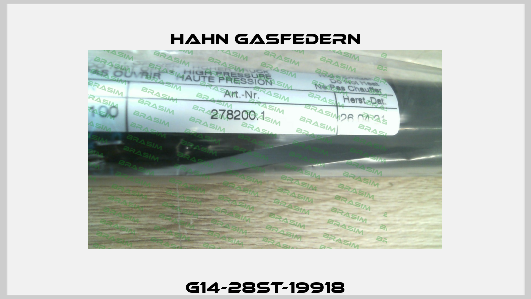 G14-28ST-19918 Hahn Gasfedern