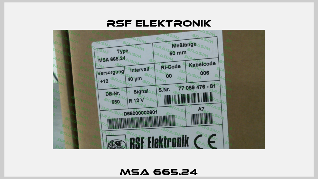 MSA 665.24 Rsf Elektronik