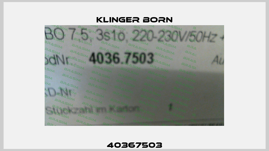 40367503 Klinger Born